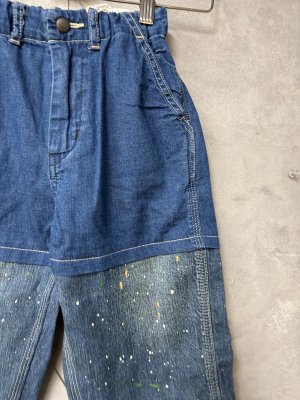 画像2: 2026春夏 　DENIMDUNGAREE　　デニム キリカエ PN　44；ライトブルー (2)