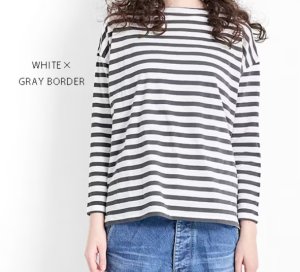 画像2: Veritecoeur 　　1×1.5 ボーダーL/S　　サイズ；F (2)