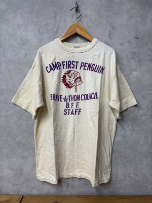 画像1: 2026春夏 　DENIMDUNGAREE　ビンテージテンジク BRAVE TEE　11；生成　サイズ；MM (1)