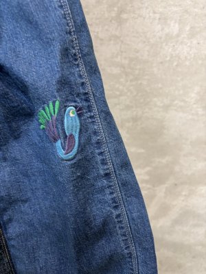 画像2: 2026春夏 　DENIMDUNGAREE　　12ozHOME MADEデニム リメイク SK　4；紺　サイズ；01 (2)