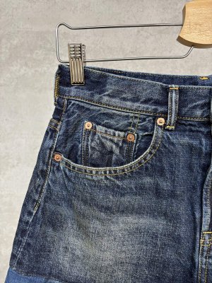 画像4: 2026春夏 　DENIMDUNGAREE　　12ozHOME MADEデニム リメイク SK　4；紺　サイズ；01 (4)