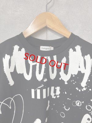 画像2: 2026春夏 フランキーグロウ　HAND－DRAWN BIG PRINT TEE  カラー；BLACK　　(おとなサイズ) (2)