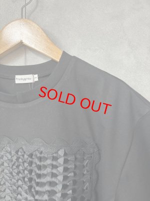 画像2: 2026春夏 フランキーグロウ　SQUARE RIBBON ORGANDY TEE 　カラー；BLACK　　(おとなサイズ) (2)