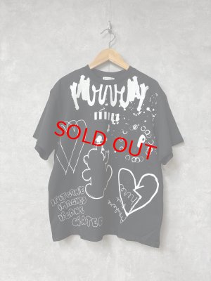 画像1: 2026春夏 フランキーグロウ　HAND－DRAWN BIG PRINT TEE  カラー；BLACK　　(おとなサイズ) (1)