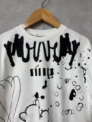 画像2: 2026春夏 フランキーグロウ　HAND－DRAWN BIG PRINT TEE  カラー；WHITE　　(おとなサイズ) (2)