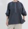 画像1: douxbleu　C/L クロスステッチ刺繍ブラウス　85；チャコール　サイズ；FREE (1)