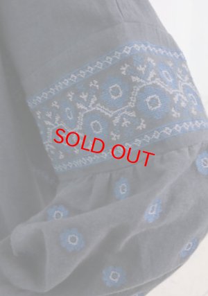 画像5: douxbleu　C/L クロスステッチ刺繍ブラウス　85；チャコール　サイズ；FREE (5)