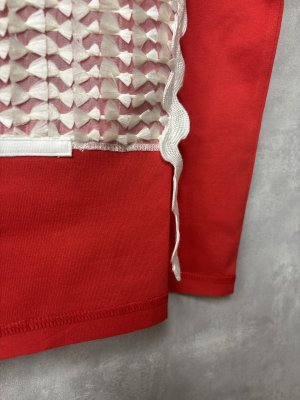 画像3: 2026春夏 フランキーグロウ　SQUARE RIBBON ORGANDY TEE 　カラー；REＤ　　(おとなサイズ) (3)