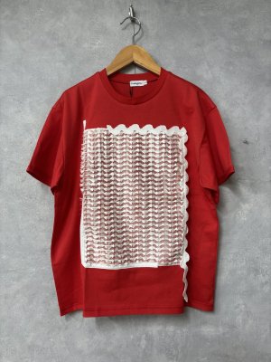 画像1: 2026春夏 フランキーグロウ　SQUARE RIBBON ORGANDY TEE 　カラー；REＤ　　(おとなサイズ) (1)