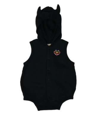 画像1: MY FIRST HYSTERIC　　DEVILKIN 裏毛ロンパース　　10:ブラック　　サイズ；FREE(70-80cm) (1)