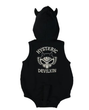 画像2: MY FIRST HYSTERIC　　DEVILKIN 裏毛ロンパース　　10:ブラック　　サイズ；FREE(70-80cm) (2)
