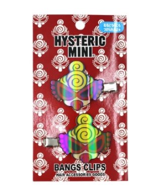 画像1: Hystericmini　MINI ヘアクリップ 2個セット　　98；マルチ (1)