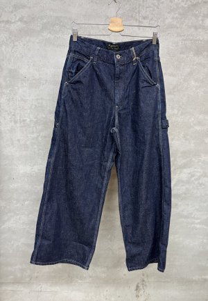 画像1: 2026春夏　MARET(マレ) 　ライトオンスデニムペインタードロシーパンツ　　44；紺(44) (1)