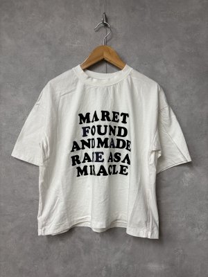 画像1: 2026春夏　MARET(マレ) 　　ヴィンテージフロッキーT　1；白 (1)