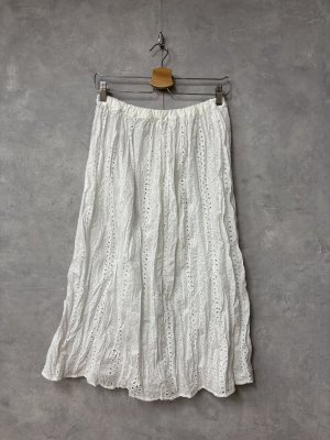 画像1: grin　ポーラーレースギャザースカート　　110；ホワイト　　サイズ；2 (1)