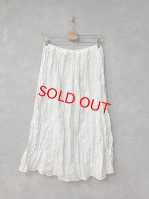 画像1: grin　ポーラーレースギャザースカート　　110；ホワイト　　サイズ；2 (1)