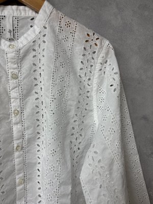 画像2: grin　ポーラーレースベーススリープシャツ　　110；ホワイト　　サイズ；2 (2)