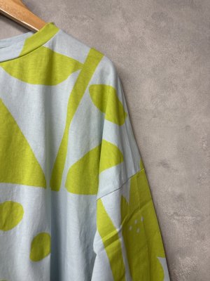 画像2: grin　プランツリントボックスプルオーバー　　434；ブルー系　　サイズ；2 (2)