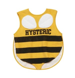 画像2: Hystericmini　LITTLE BEE エプロン　　60；イエロー (2)