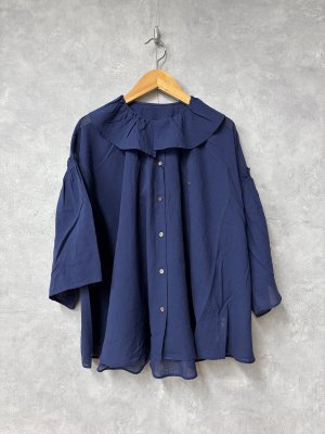 画像1: 2026春夏　FITH  　コットンシフォンブラウス　4；紺 (1)