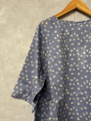 画像2: grin　floraシアーptリアングルプルオーバー　　434；薄ブルー　　サイズ；2 (2)