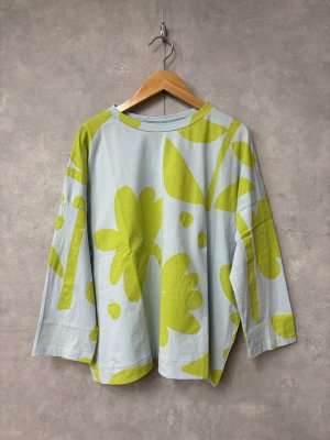 画像1: grin　プランツリントボックスプルオーバー　　434；ブルー系　　サイズ；2 (1)