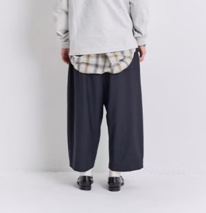 画像3: Veritecoeur 　　ユニセックスイージートロパンツ　　　NAVY BLACK (3)