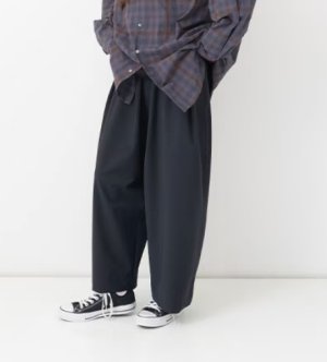 画像1: Veritecoeur 　　ユニセックスイージートロパンツ　　　NAVY BLACK (1)