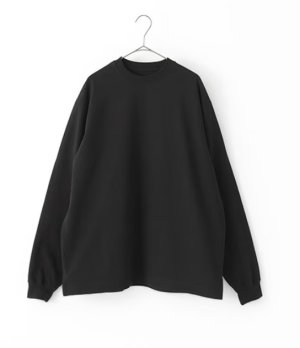 画像1: Veritecoeur 　ユニセックスプレーティング天竺プルオーバー　　　BLACK (1)