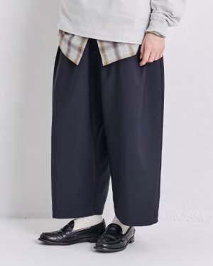 画像2: Veritecoeur 　　ユニセックスイージートロパンツ　　　NAVY BLACK (2)