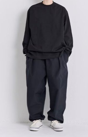 画像2: Veritecoeur 　ユニセックスプレーティング天竺プルオーバー　　　BLACK (2)