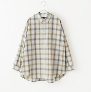 画像2: Veritecoeur 　　 ユニセックスオンブレチェックシャツ (2)