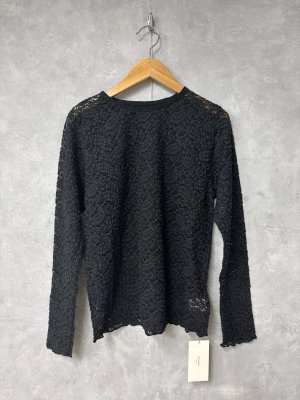 画像1: douxbleu　コットンナイロン レースプルオーバー　99；ブラック　サイズ；FREE (1)