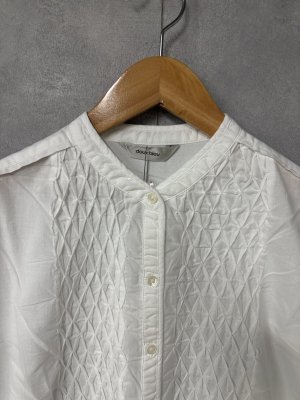 画像2: douxbleu　ハンドスモッキング刺繍シャツ　01；ホワイト　サイズ；FREE (2)