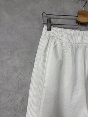 画像2: ヴァンブラン vent blanc　　コットンローンピンタックピンタック切り替えパンツ　OFFWHITE　サイズ；F　 (2)