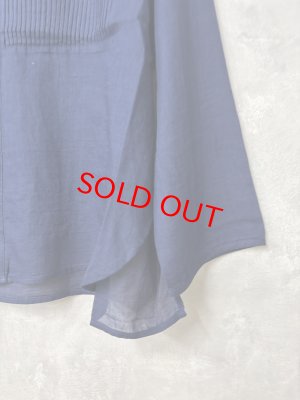 画像2: ヴァンブラン vent blanc　　コットンローンピンタックシャツブラウス　INDIGO　サイズ；F　 (2)