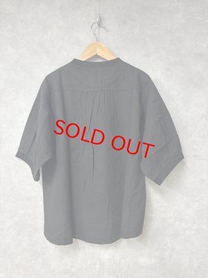 画像4: ヴァンブラン vent blanc　　10/-先染天竺*リネン/コットンコンビプルオーバー　　BK/OW　　サイズ；F　 (4)