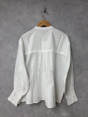 画像4: douxbleu　ハンドスモッキング刺繍シャツ　01；ホワイト　サイズ；FREE (4)