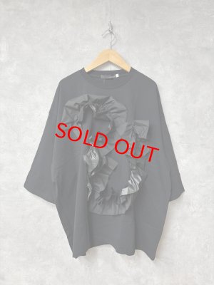 画像1: nunuforme 　 ビックフリルT      カラー；BLACK (1)