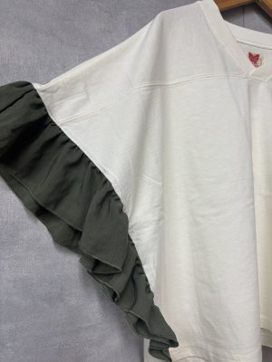 画像2: 2026春夏　GTH　　テンジク フットボール ワイド TEE　　1；白　　サイズ；F (2)