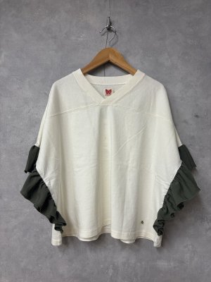 画像1: 2026春夏　GTH　　テンジク フットボール ワイド TEE　　1；白　　サイズ；F (1)