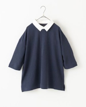 画像1: Veritecoeur　　カノコ POLO/C カットソー　　SUMIKURO　　　サイズ；F (1)