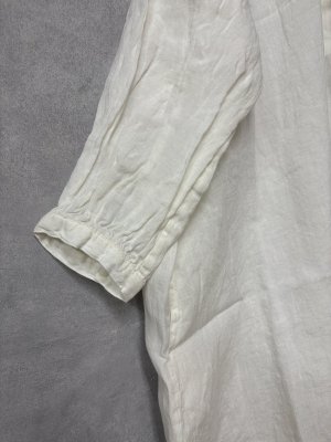 画像2: YARRA 　エアリーリネンギャザーワンピース　01;ホワイト　FREE (2)