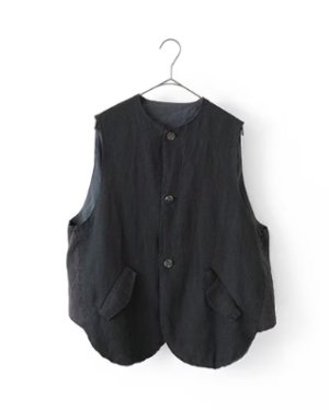 画像2: Veritecoeur　　 ガーメントダイリバーシブルベスト　　　サイズ；F (2)