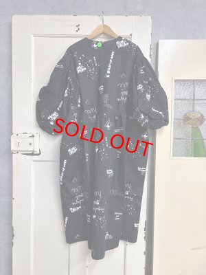 画像3: 30%off 2026春夏 フランキーグロウ　HAND-DRAWN Pt.BEAR FEELS SOLID DRESS　カラー；BLACK　(おとなサイズ) (3)