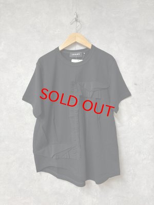 画像1: gomme 　フリルT　　３；黒　サイズ；M (1)