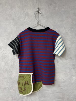 画像3: 2026春夏 　DENIMDUNGAREE　　ボーダーテンジク エプロンツキ TEE　　91；クレイジー (3)