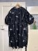 画像1: 2026春夏 フランキーグロウ　HAND-DRAWN Pt.BEAR FEELS SOLID DRESS　カラー；BLACK　(おとなサイズ) (1)