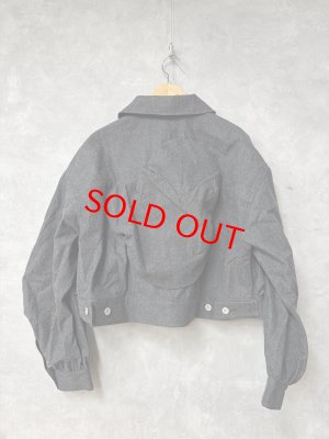 画像3: 2026春夏 フランキーグロウ　BEAR FEELS SOLID DENIM JACKET(おとなサイズ)　　BLACK (3)