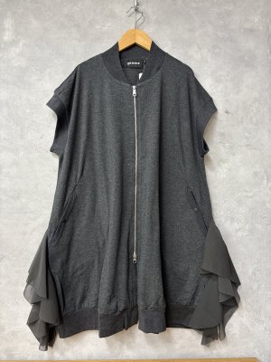 画像1: gomme(H)　ジップカーディガン　　4；チャコール　サイズ；M (1)